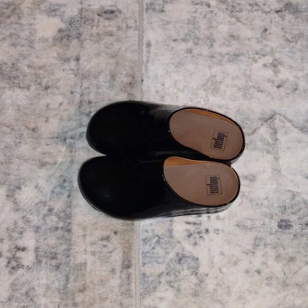 Shiny Black Kids Shoes